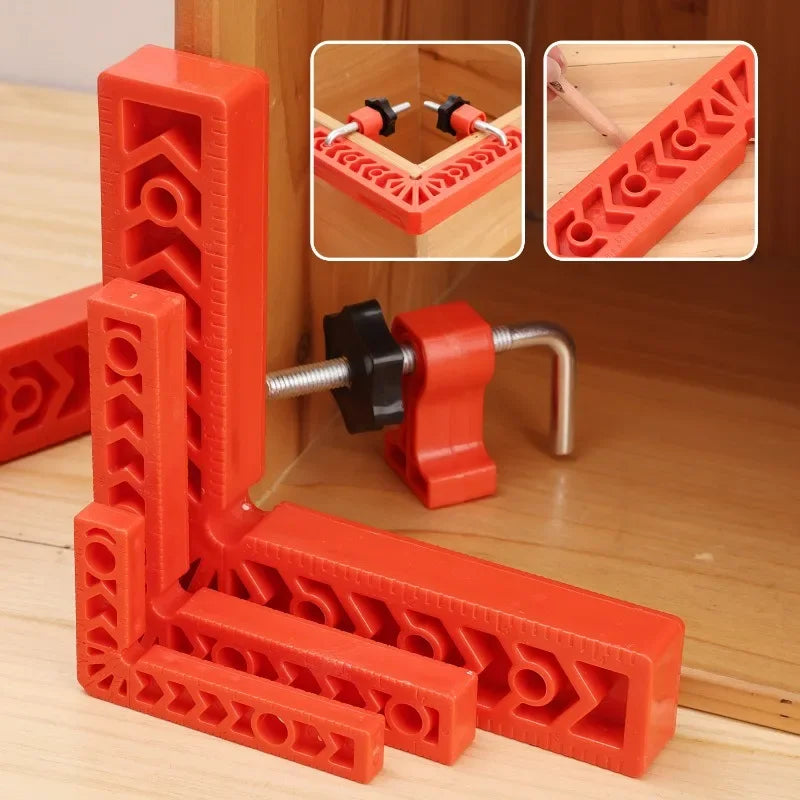 90 Degree Clamp Positioning Clip L-type Right Angle Ruler Squares Woodworking Splicing Tools for Cabinets Boxes Woodworking Tool