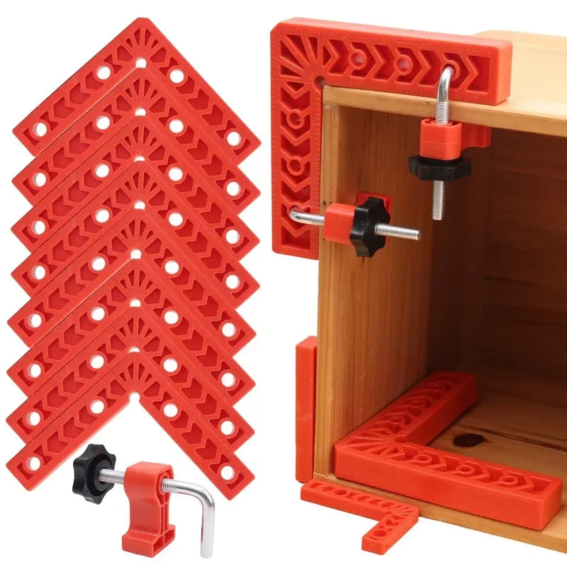 90 Degree Clamp Positioning Clip L-type Right Angle Ruler Squares Woodworking Splicing Tools for Cabinets Boxes Woodworking Tool